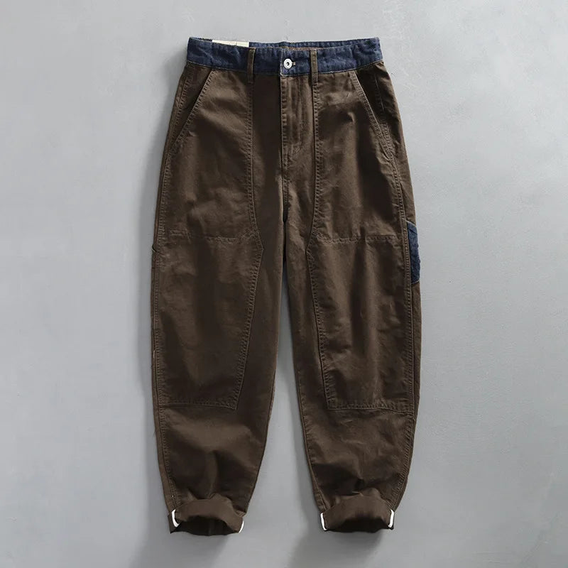 Men's Casual Cotton Cargo Pants | Vintage Big Pocket Trousers