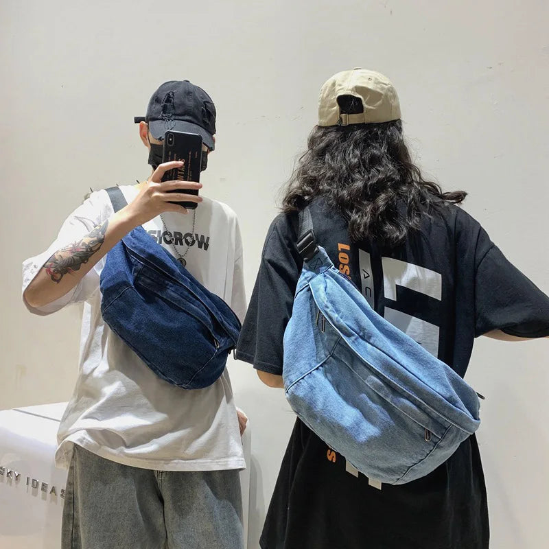 High Quality Denim Waist Bag | Stylish Crossbody Fanny Pack