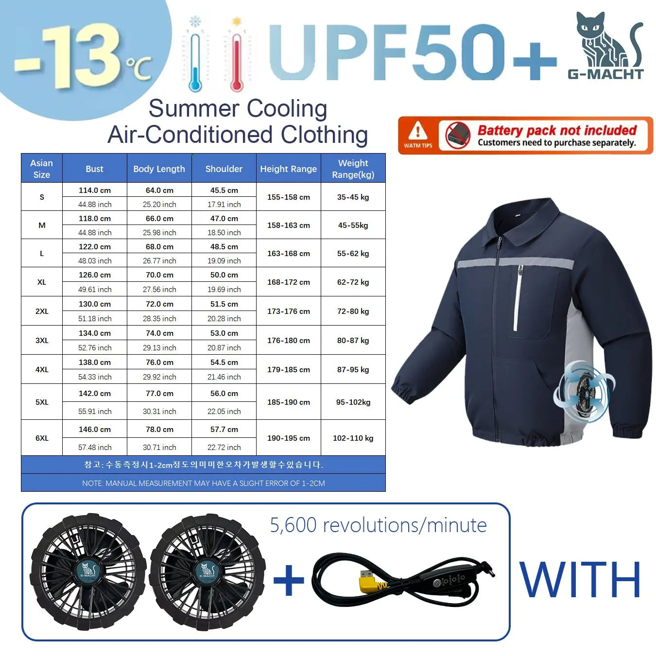 Smart Cooling Jacket for Men | Breathable Air Conditioning Apparel