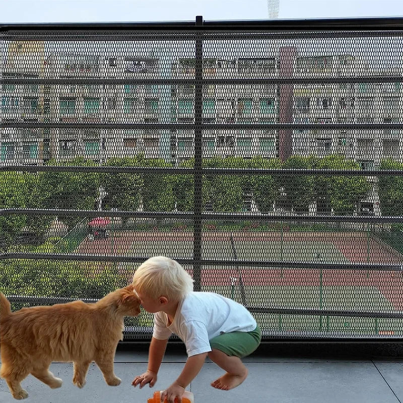Folding Breathable Mesh Pet Dog Barrier Fences for Safety