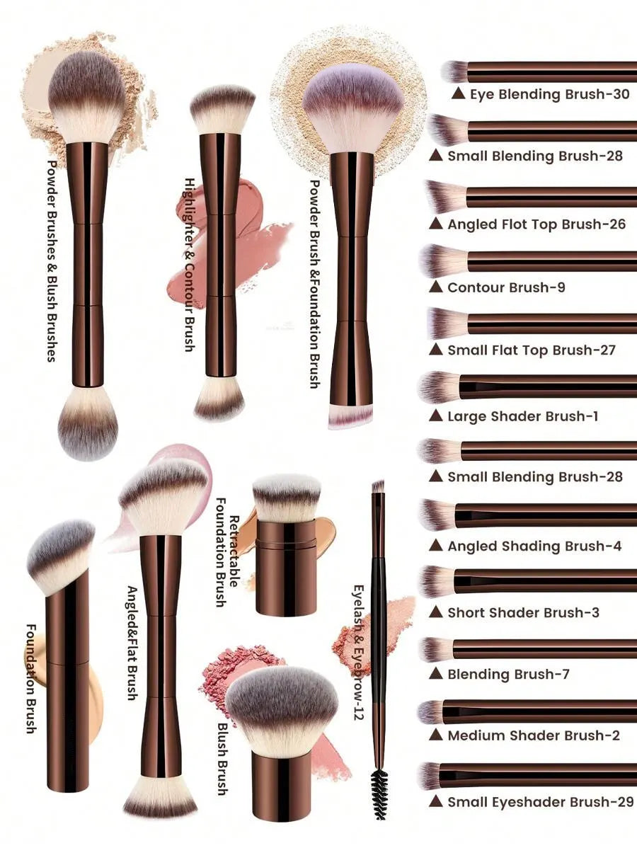 20pcs Soft Aluminum Makeup Brush Set | Ultimate Beauty Tools