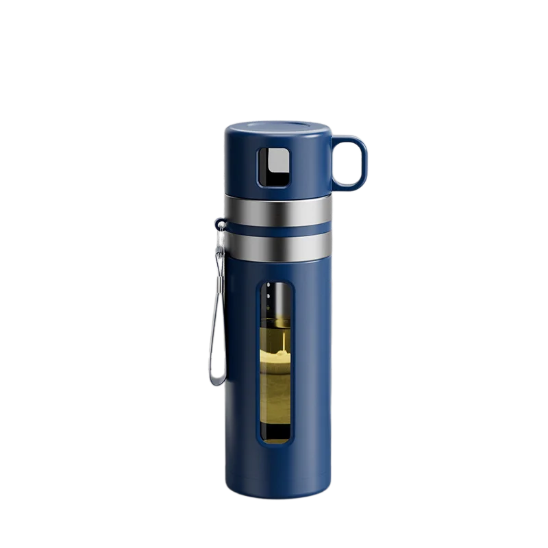 520ML Glass Tea Water Bottle with Tea Infuser | Travel Tumbler