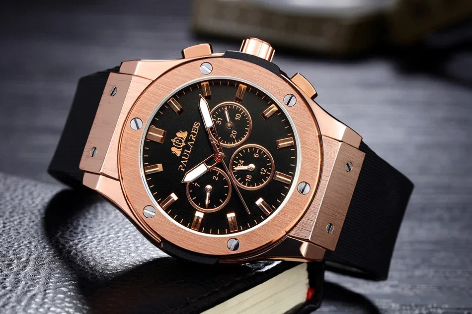 Stylish 45mm Automatic Mechanical Men's Watch | Casual Sports Timepiece