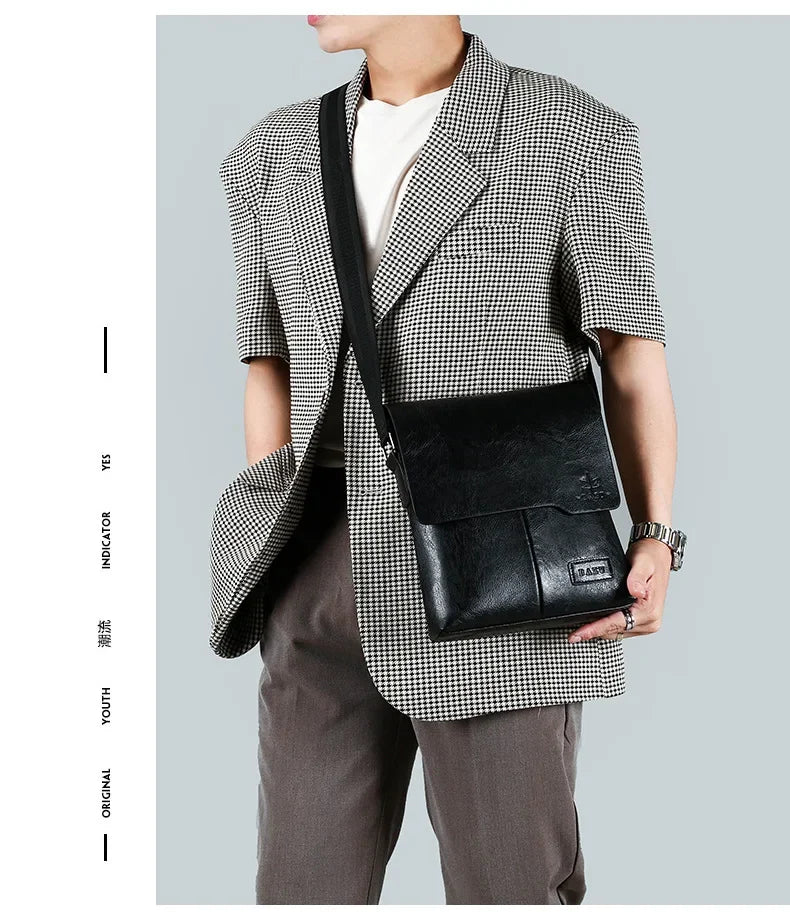 Luxury Vintage Leather Messenger Bags for Men | Stylish Shoulder Bag
