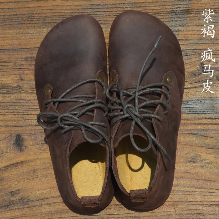 Handmade Genuine Leather High Top Women's Shoes | Stylish Casual Footwear