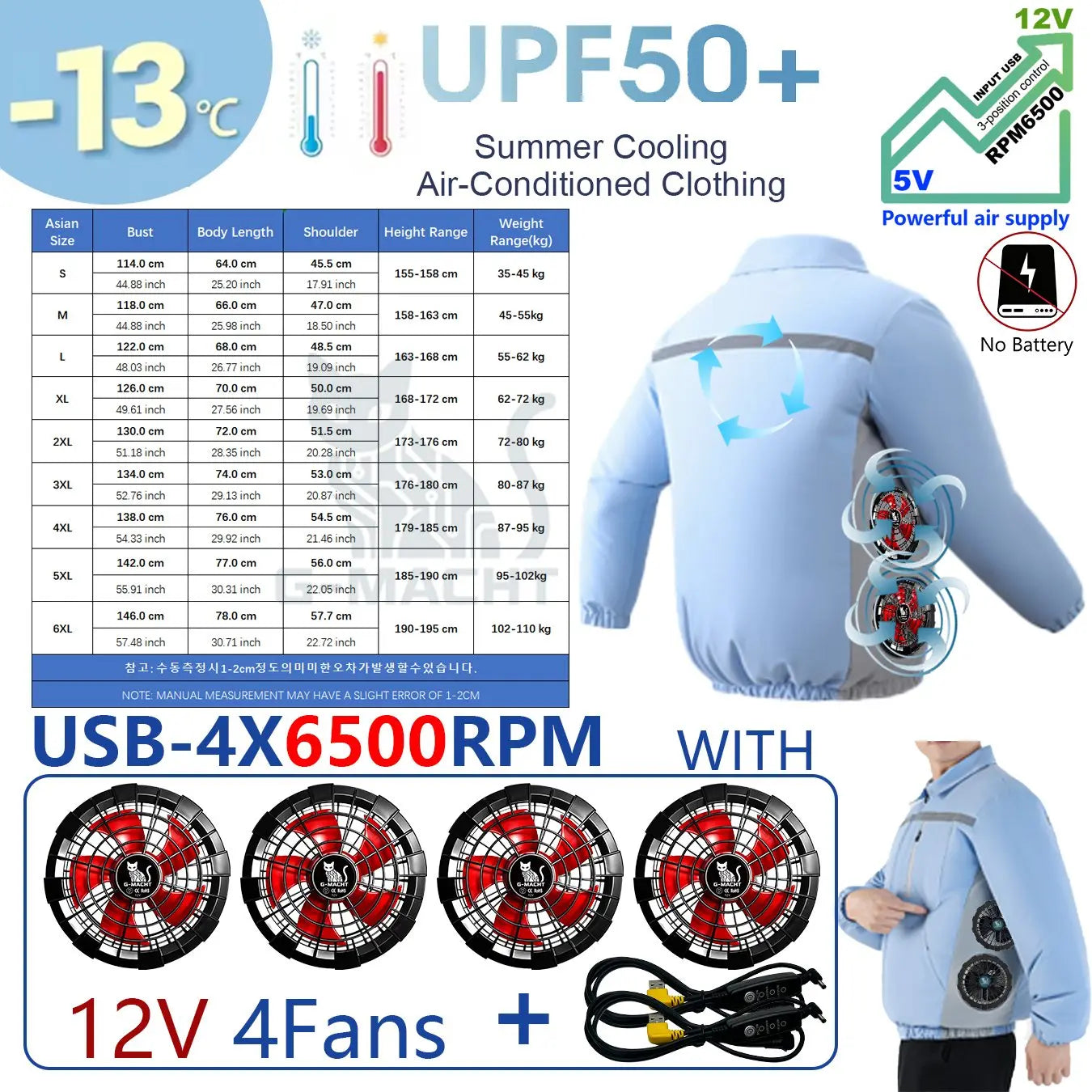 Smart Cooling Jacket for Men | Breathable Air Conditioning Apparel