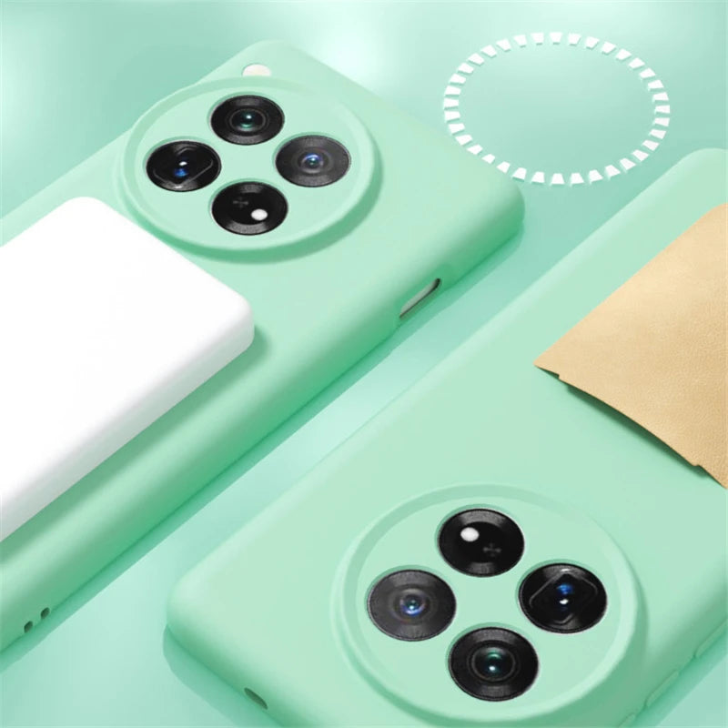 Luxury Shockproof Liquid Silicone Case for OnePlus Devices