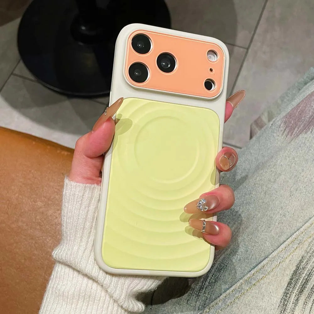 Color Block Liquid Silicone MagSafe Case for iPhone | Stylish Protection