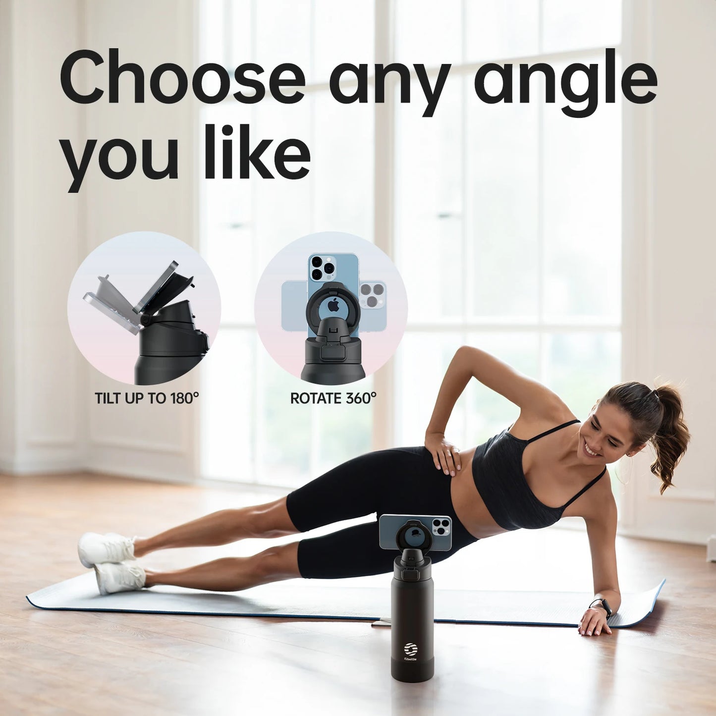 Magnetic Stainless Steel Sports Water Bottle with Insulation