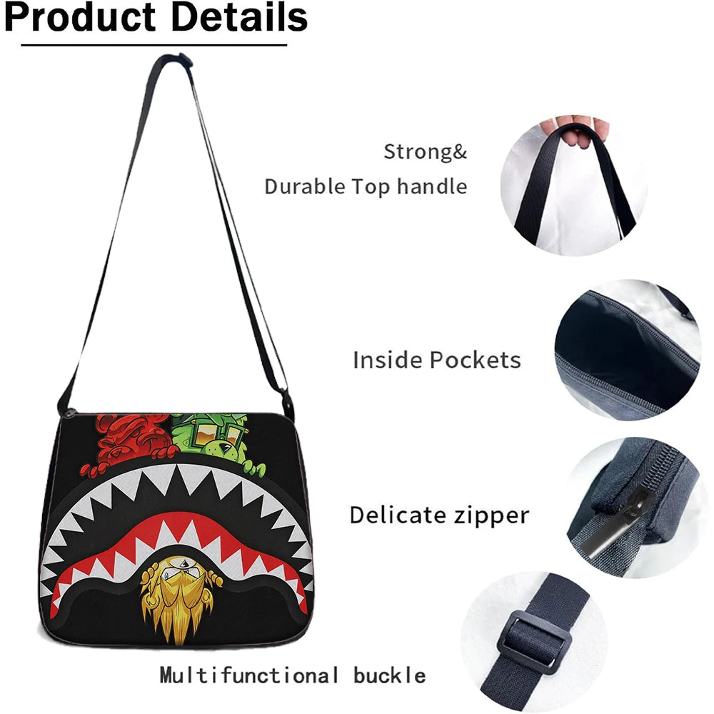 Trendy Shark Graphic Backpack Set | Perfect for School Adventures