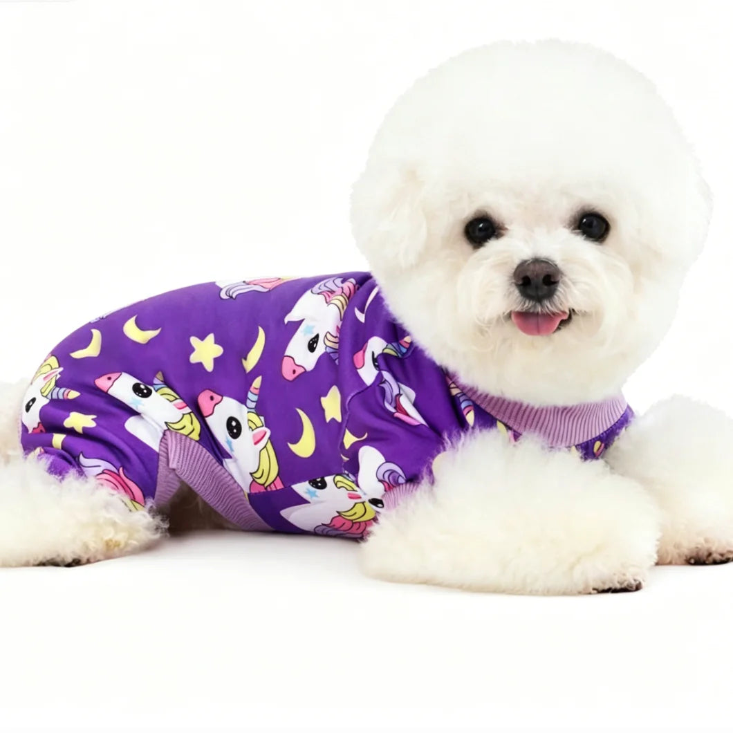 Comfy Dog Onesies Pajamas | Cute Cartoon Pet Jumpsuit for Small Breeds