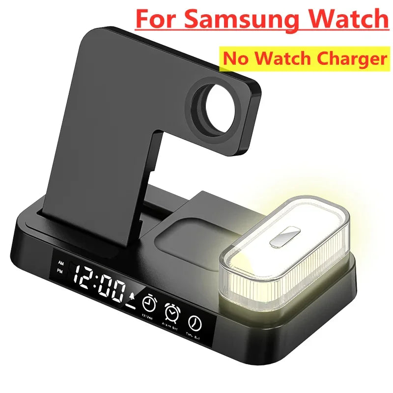 30W 3-in-1 Wireless Charging Station & Night Light Dock