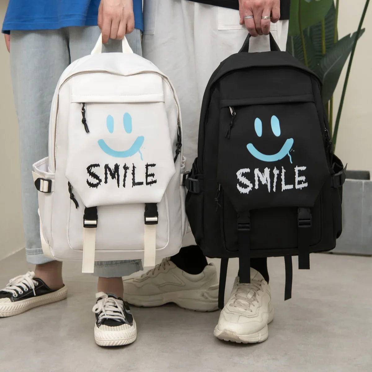 Large Capacity Quirky Expression Backpack | Stylish Travel Bag