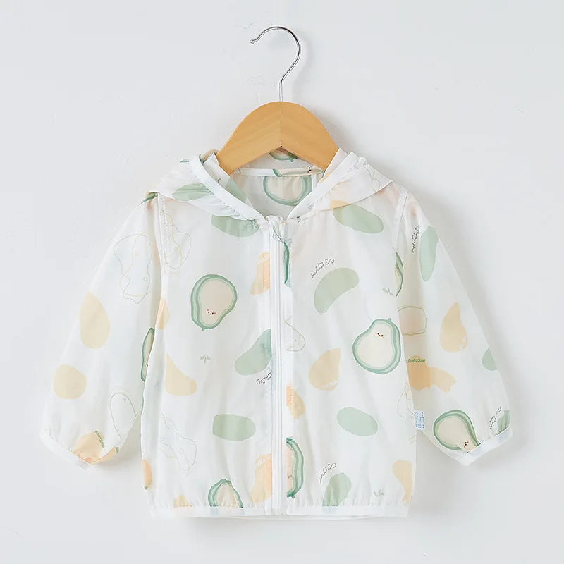 Girls Hooded Cartoon Jacket | Stylish Summer Outfit for Kids