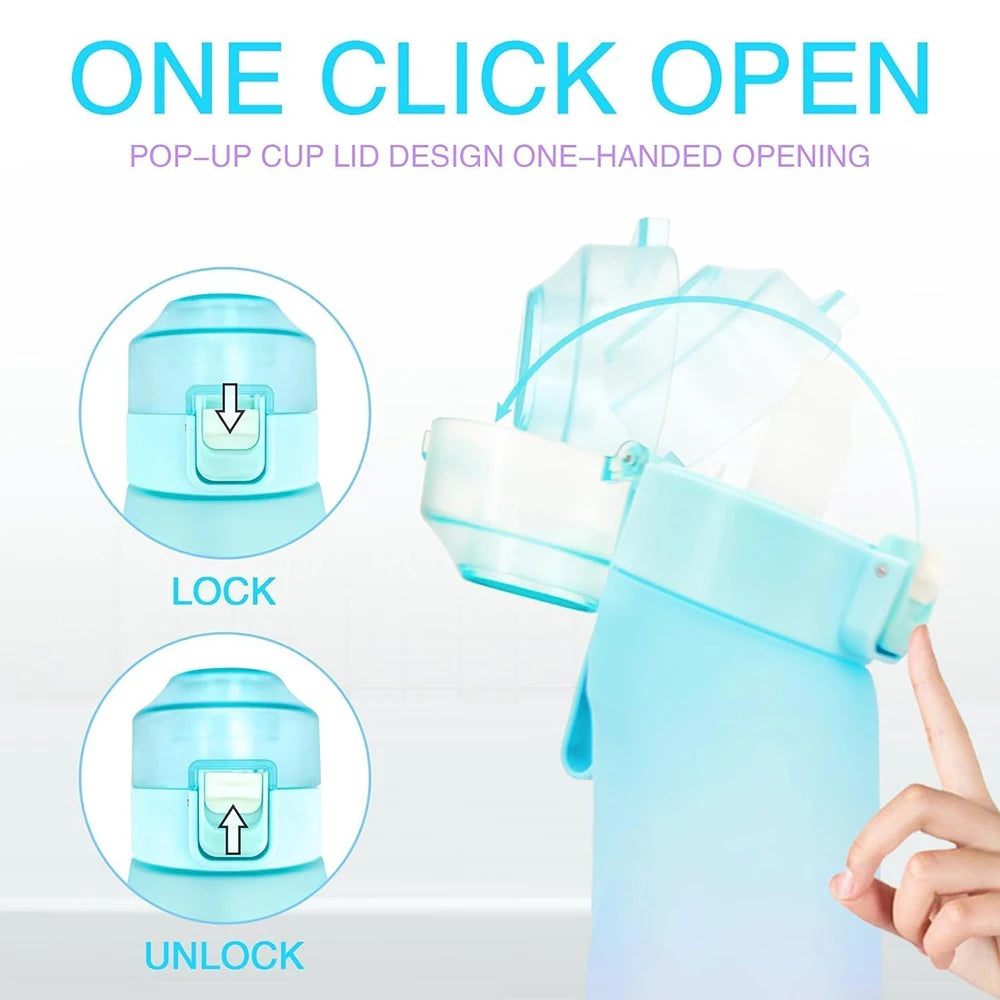 650ML BPA Free Sports Air Water Bottle | Flavor Pods Included