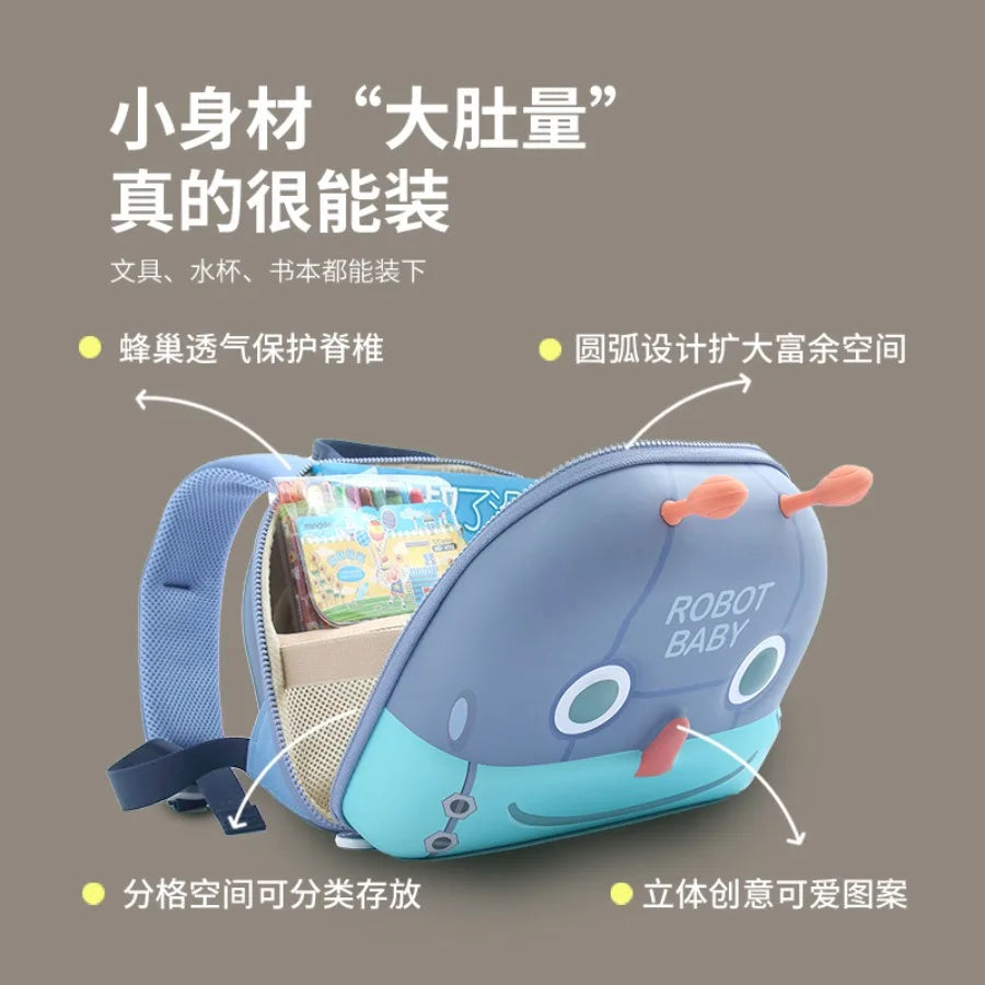 Cute 3D Robot Kids Backpack | Lightweight Toddler Daypack