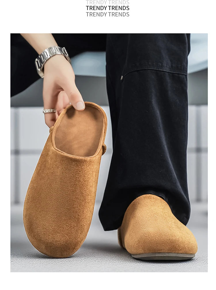Comfortable Unisex Leather Slip-On Mules | Summer & Spring Flats