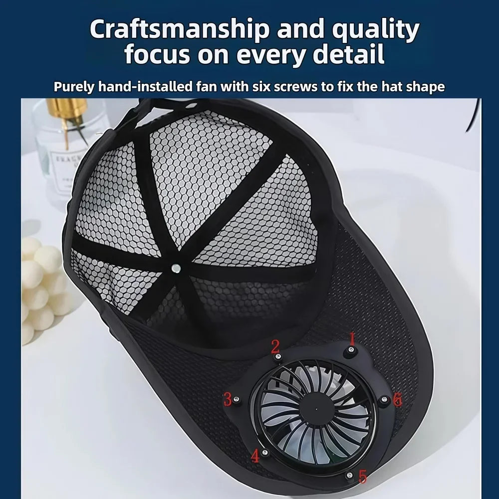 Solar Baseball Cap with Fan | Ultimate Sun Protection Gear