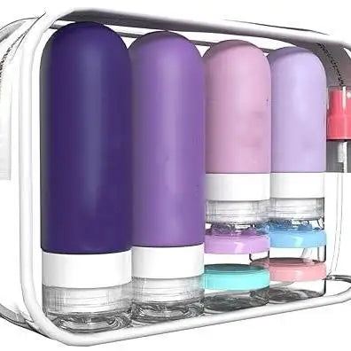 17Pcs Silicone Leak Proof Travel Bottles | Portable Toiletry Set