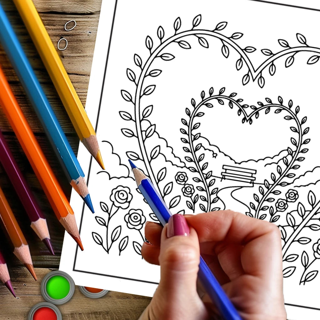 Garden Coloring Book for Adults | Stress Relief & Relaxation