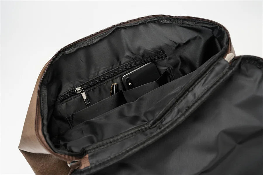 Vintage Luxury PU Leather Backpack | Large Capacity Laptop Bag