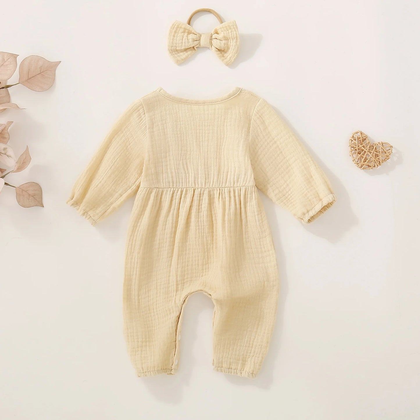 Neutral Baby Romper | Comfortable All-in-One Outfit for Infants