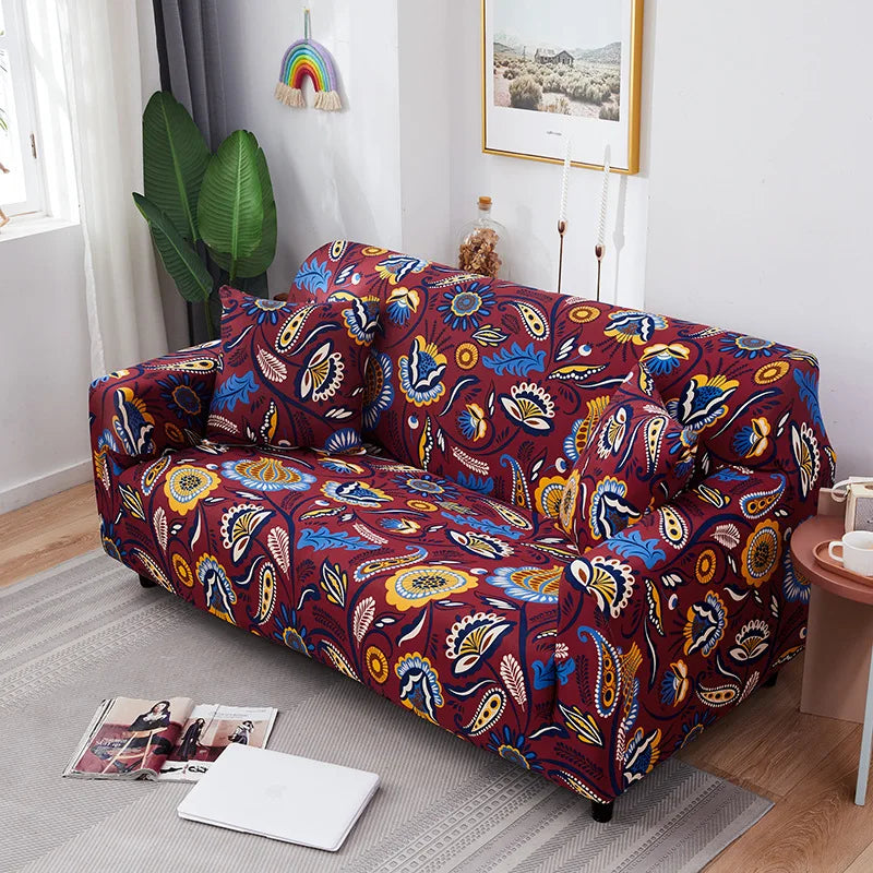 Elastic Living Room Sofa Covers | Dustproof & Machine Washable