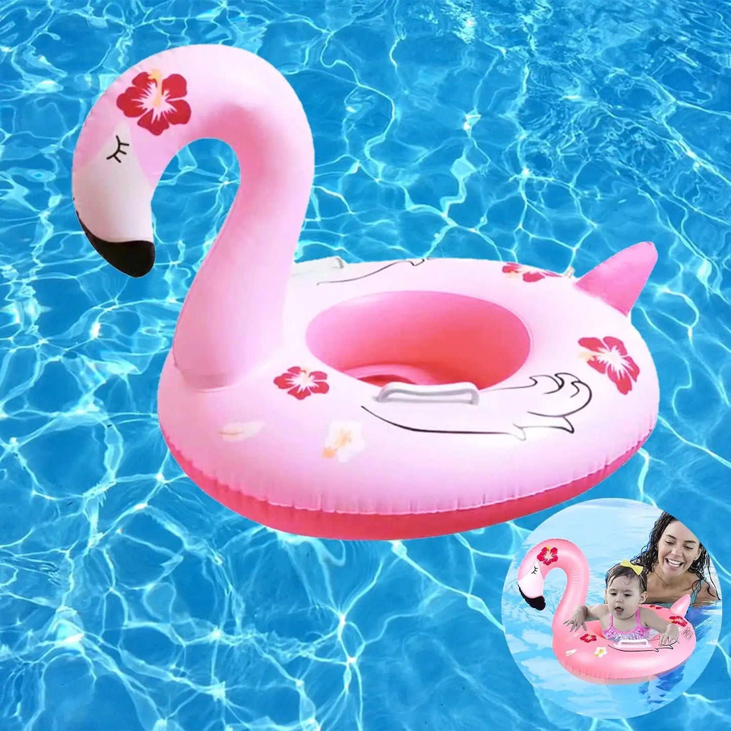 Summer Inflatable Flamingo Floating Seat for Kids | Pool Fun Toy