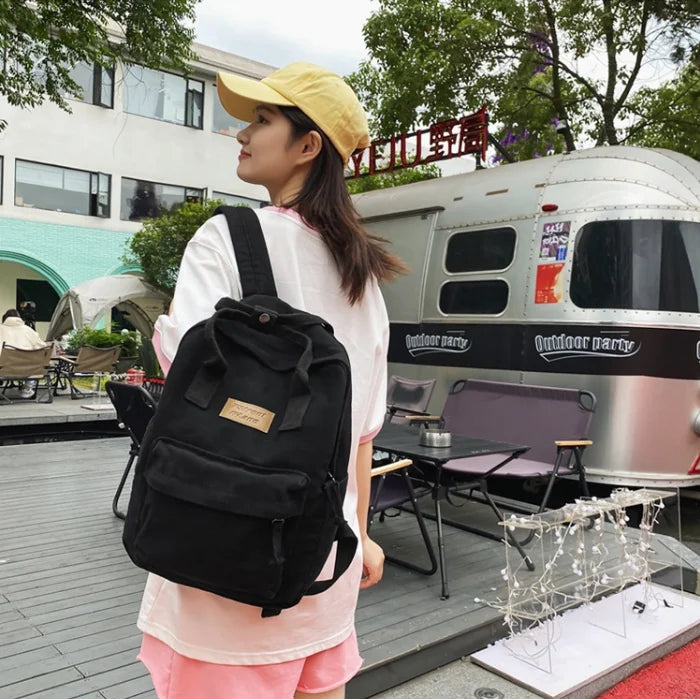 Large Capacity Vintage Canvas Backpack | Stylish Travel Knapsack