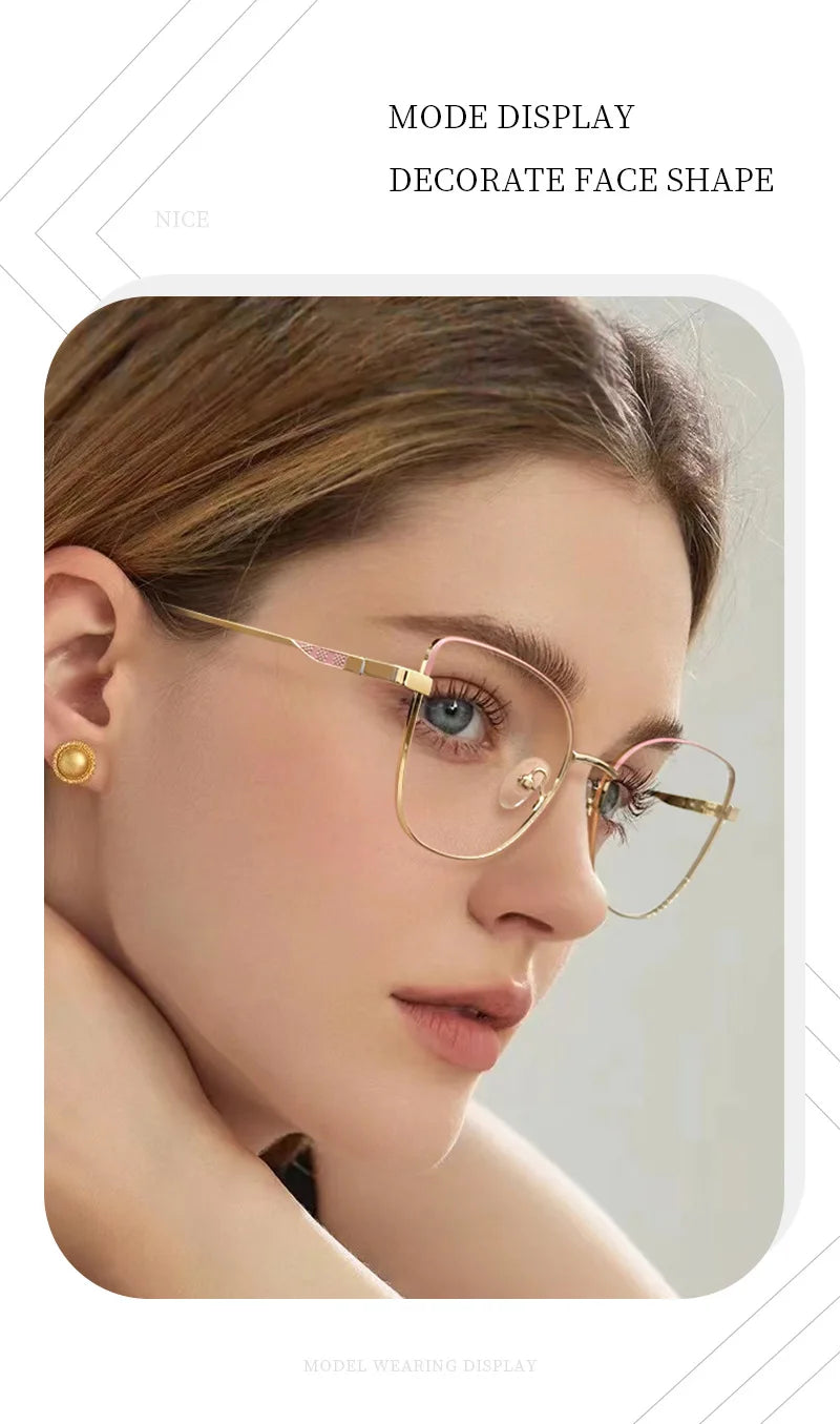 Custom Cat Eye Prescription Glasses for Myopia & Astigmatism