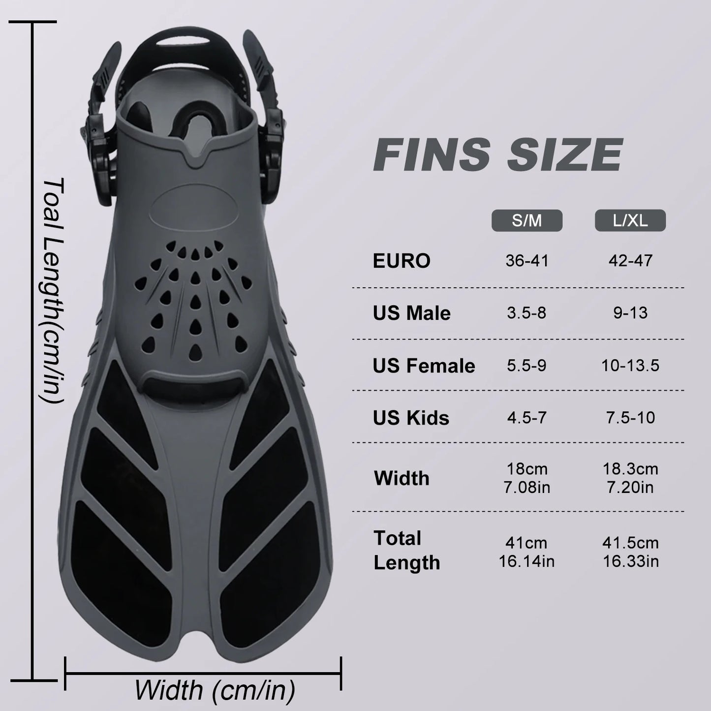 Adjustable Snorkel Fins | Lightweight Swimming Flippers for Adults