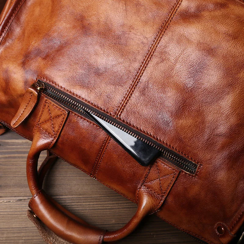 Vintage Handbag | Genuine Leather Crossbody Bag for Men