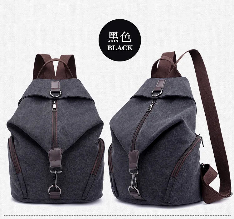 Stylish Vintage Canvas Women Backpack | Fashionable Casual Bag