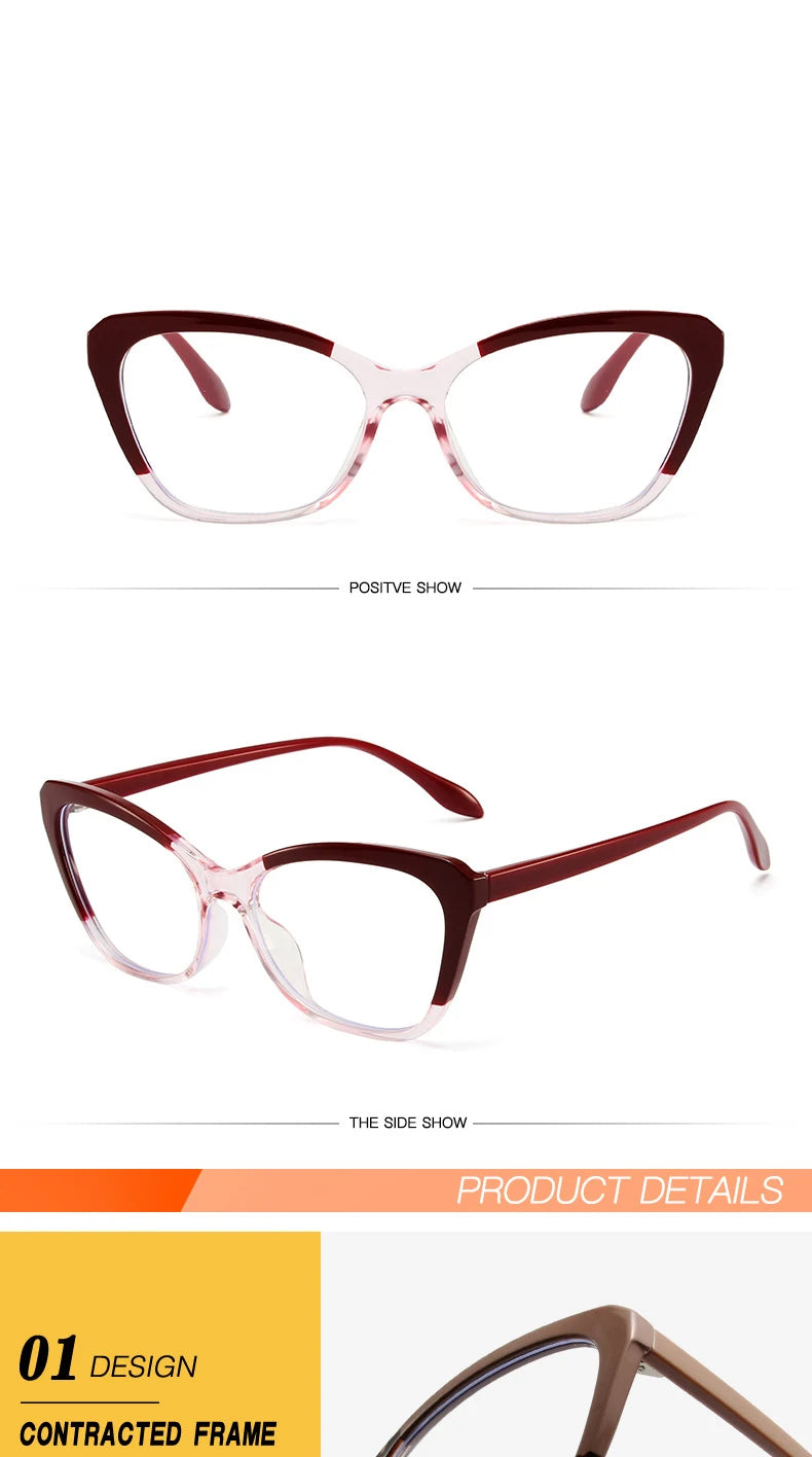 Trendy Cat Eye Blue Light Blocking Eyeglasses for Women
