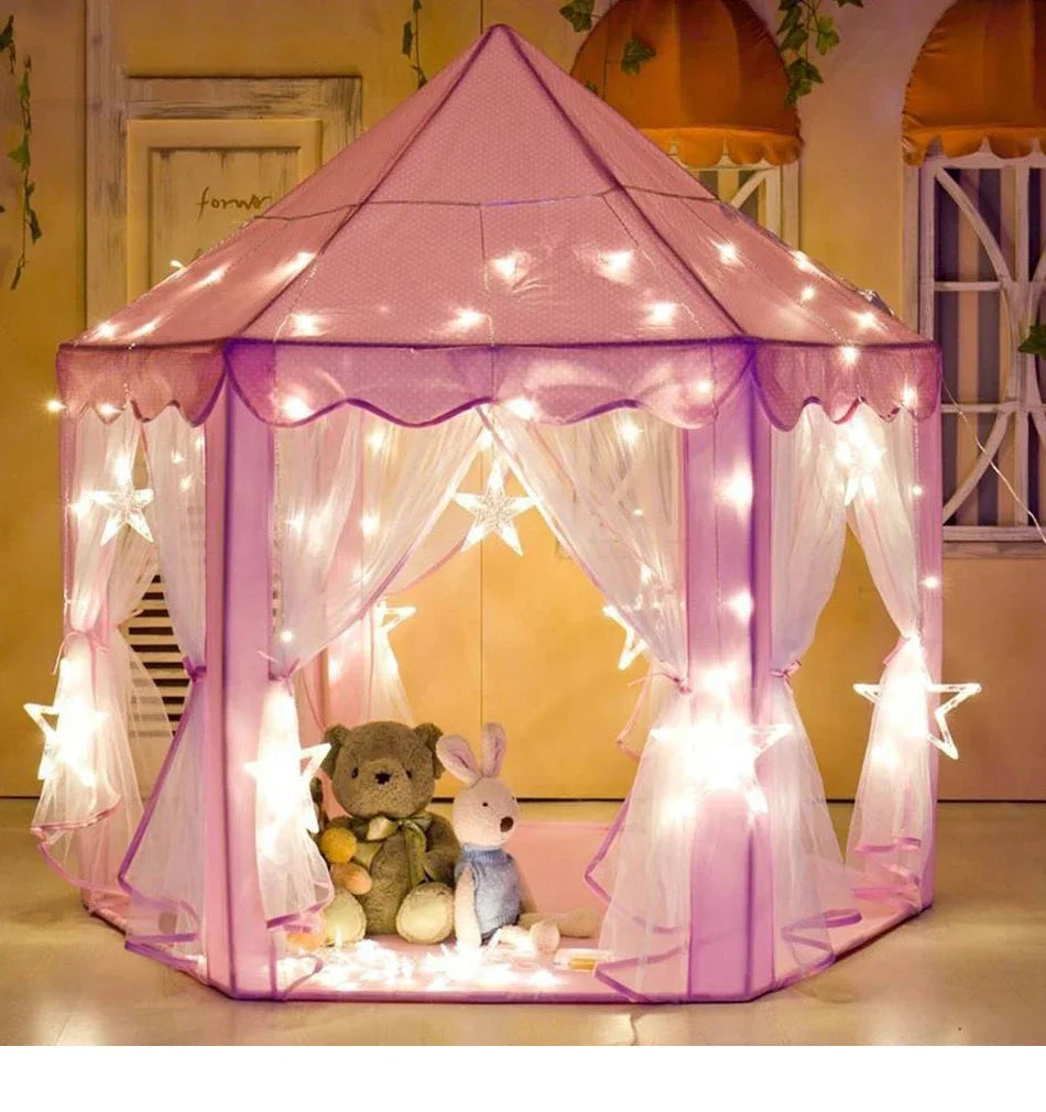 Portable Kids Toy Tipi Tent | Charming Pink Playhouse for Girls