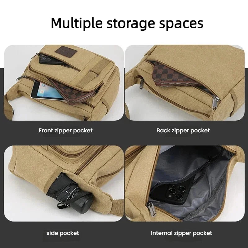 Men's Canvas Shoulder Bags | Stylish Crossbody Messenger Bags
