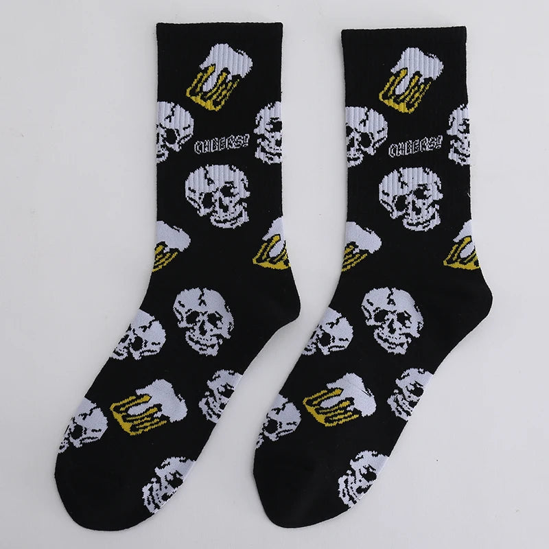 Trendy Unisex Cartoon Cotton Crew Socks | Comfort Meets Style