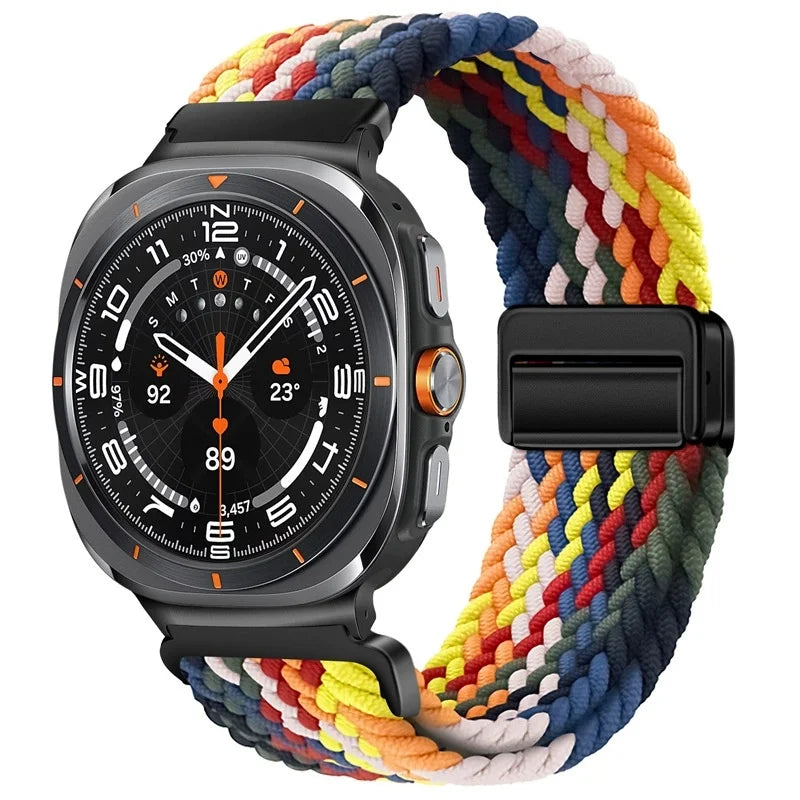 Nylon Braided Loop Strap | Magnetic Sport Bracelet for Watches