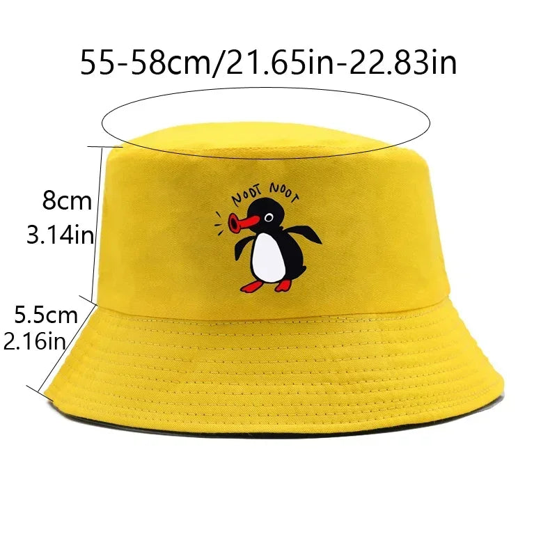 Reversible Summer Penguin Bucket Hat for Men & Women | Sun Protection