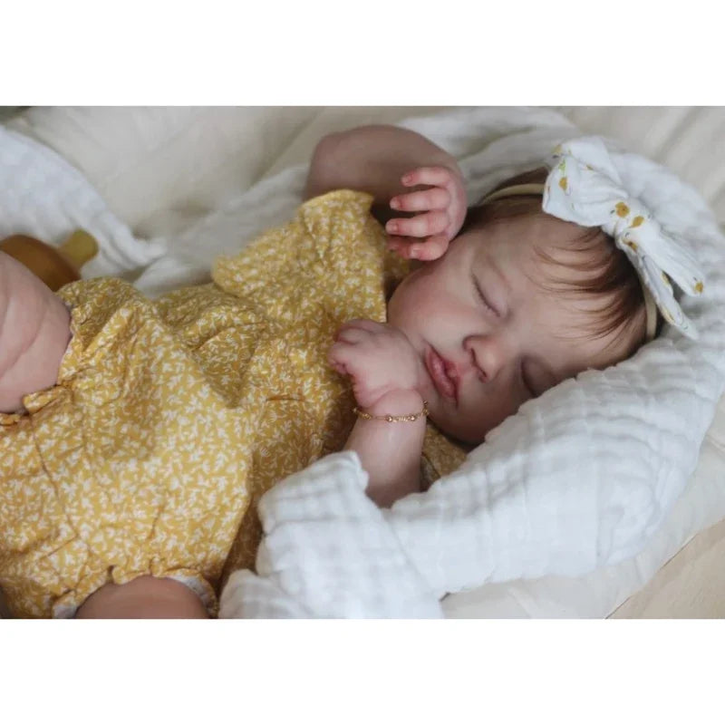 49cm Realistic Reborn Baby Doll with Rooted Hair & 3D Skin