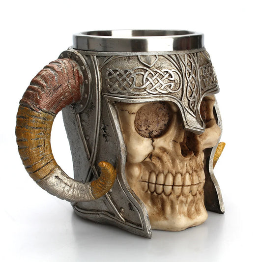 Taza de calavera vintage - Taza de café de viaje única resistente al calor