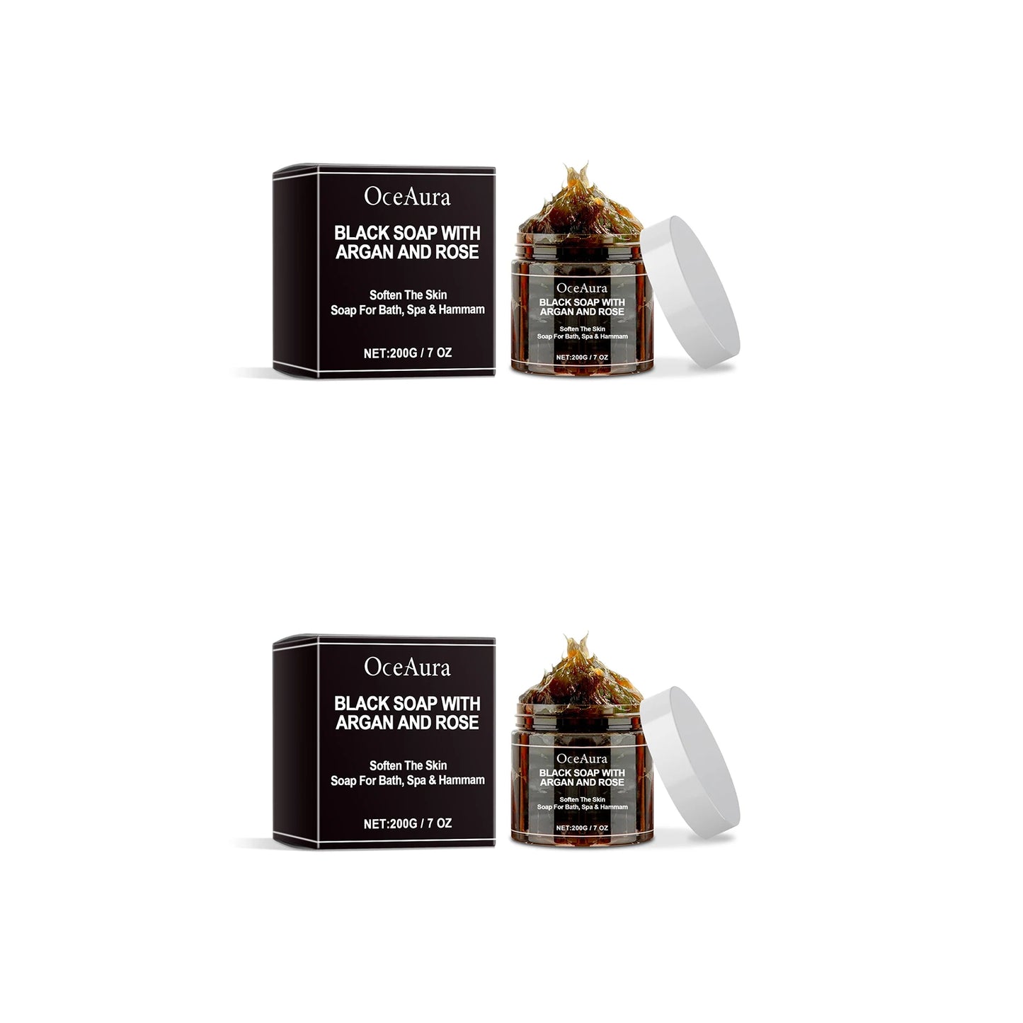 Purifying Black Soap with Argan & Rose | Deep Cleansing Body Scrub