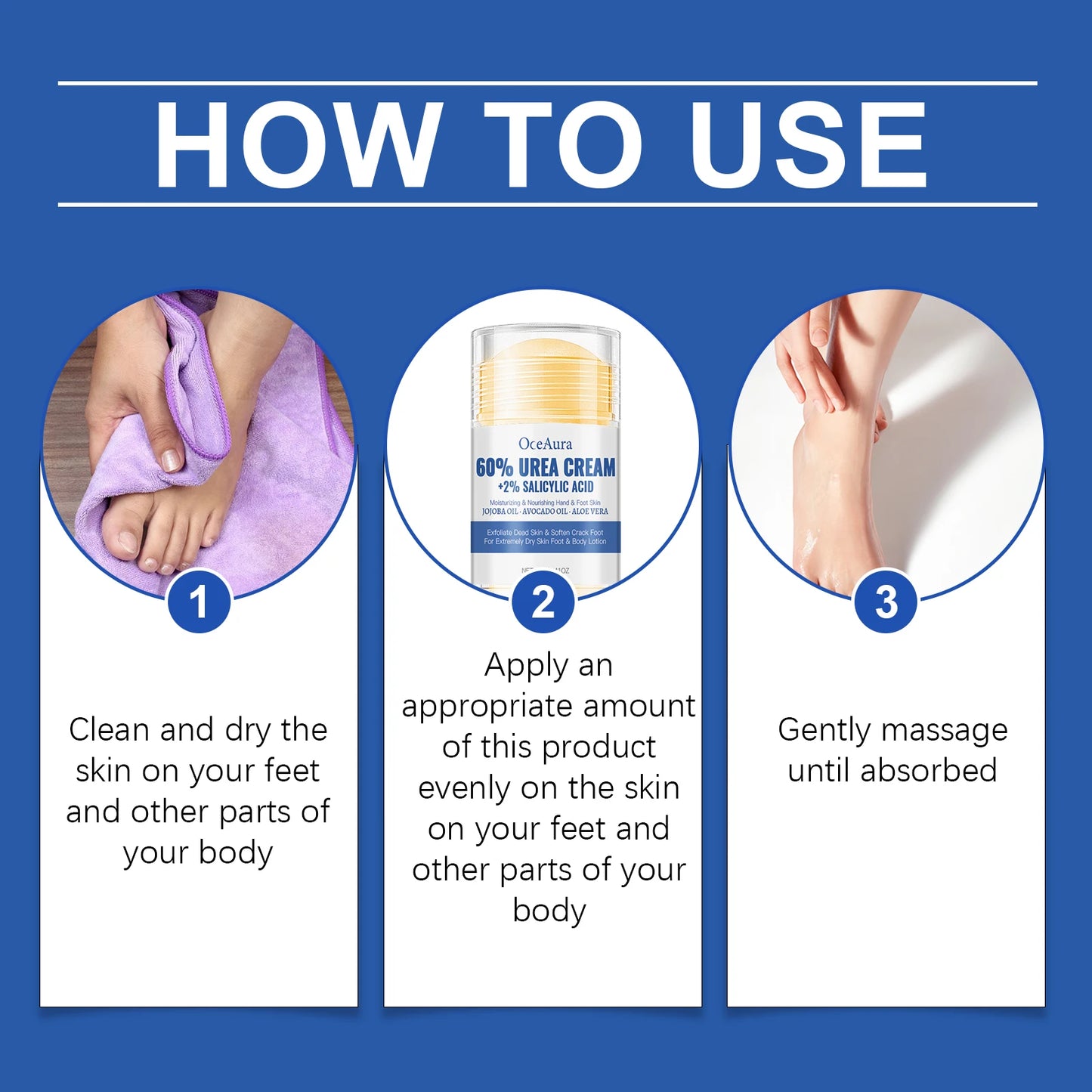 60% Urea Feet Cream for Extreme Dry Skin Relief and Nourishment