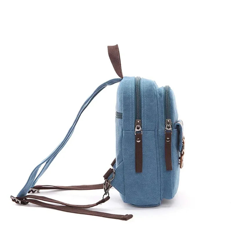 Stylish Mini Vintage Canvas Backpacks for Everyday Use