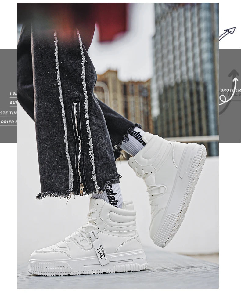 Men's Casual High-Top Sneakers | Stylish & Versatile Footwear