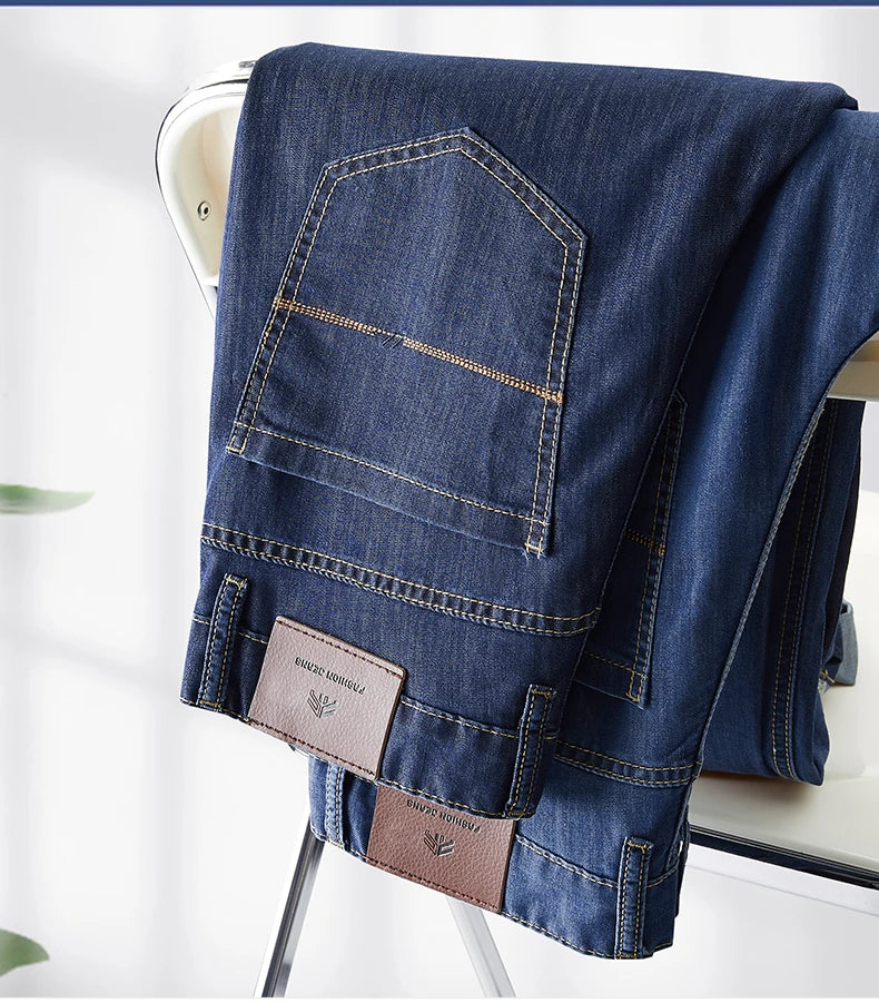 Men's Loose Straight Jeans | Versatile Casual Denim Trousers