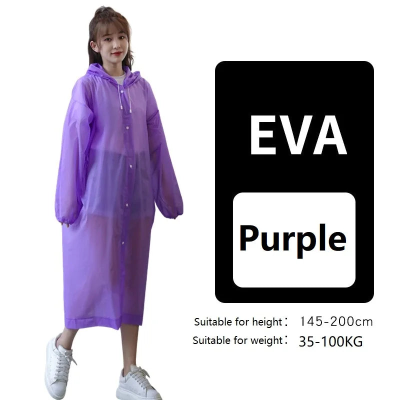 Women's Waterproof Raincoat | Lightweight Folding Poncho for Rainy Days