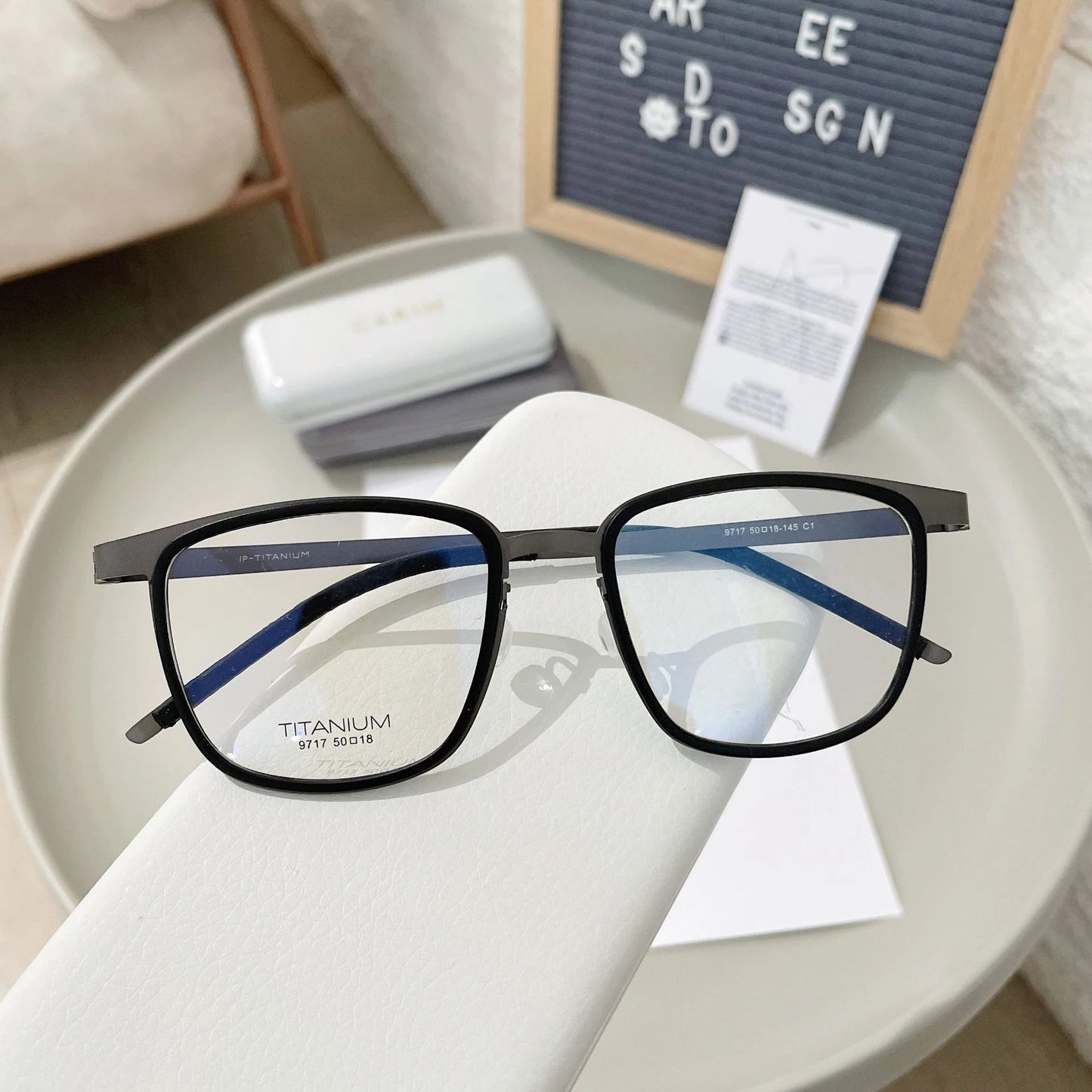 Ultralight Titanium Square Retro Eyeglasses | Professional Business Frames