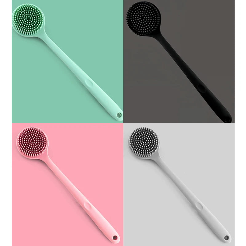 Silicone Shower Brush | Exfoliating Back Bath Brush for Smooth Skin