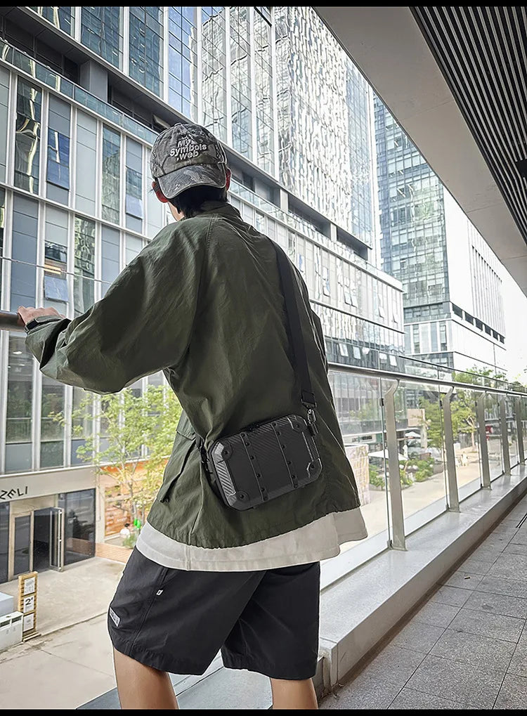 Luxury Mini Messenger Bag for Men | Stylish Pu Leather Crossbody